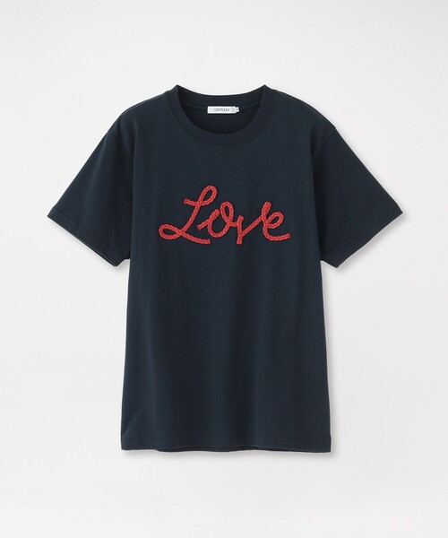 LOVELESS(ラブレス)の「LOVEコード刺繍Tシャツ(Tシャツ/カットソー・レディース・オフホワイト/ネイビー/ブラック・36)」の5枚目の写真