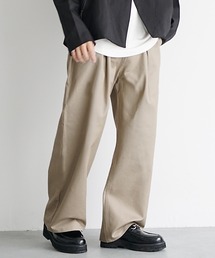 MinoriTY | 【MinoriTY】カツラギ素材チルワイドチノパン チノパンツ メンズ セミワイド ストレートワイドシルエット バギーシルエット 春服 秋服(チノパンツ)