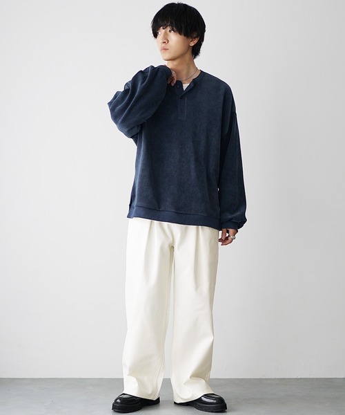 MinoriTY(マイノリティ)の「【MinoriTY】カツラギ素材チルワイドチノパン チノパンツ メンズ セミワイド ストレートワイドシルエット バギーシルエット 春服 秋服(チノパンツ・メンズ・ブラック/ベージュ/アイボリー・L/M/S)」の16枚目の写真