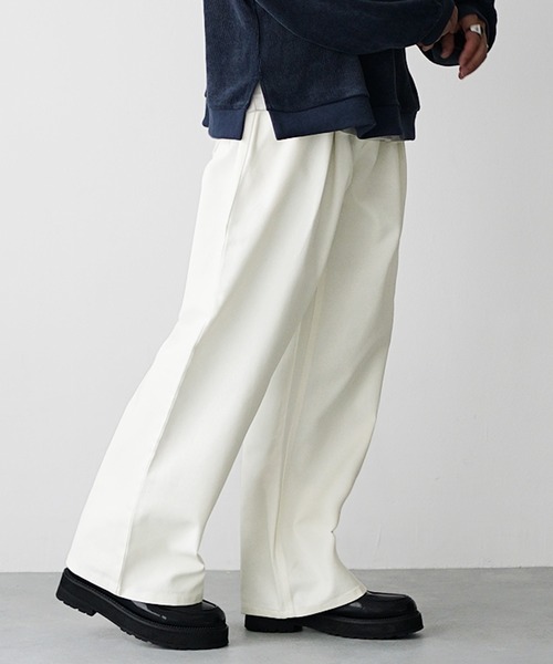 MinoriTY(マイノリティ)の「【MinoriTY】カツラギ素材チルワイドチノパン チノパンツ メンズ セミワイド ストレートワイドシルエット バギーシルエット 春服 秋服(チノパンツ・メンズ・ブラック/ベージュ/アイボリー・L/M/S)」の15枚目の写真