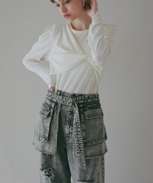 BAYFLOW | 【EF(エフ)】デニムベルトスカート（WOMEN）(デニムスカート)