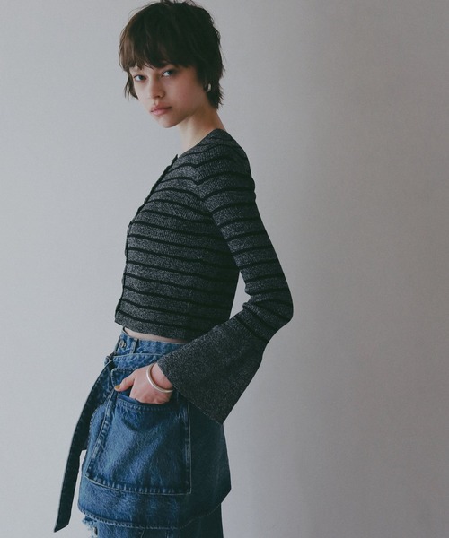 BAYFLOW（ベイフロー）の「【EF(エフ)】デニムベルトスカート（WOMEN）（デニムスカート・レディース・グレー/インディゴブルー・FREE）」の10枚目の写真