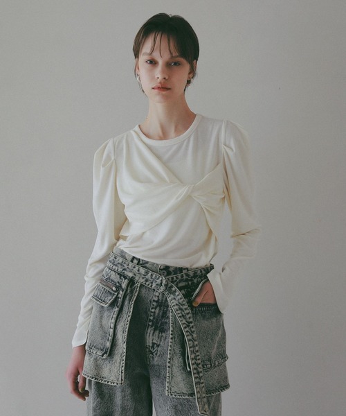 BAYFLOW（ベイフロー）の「【EF(エフ)】デニムベルトスカート（WOMEN）（デニムスカート・レディース・グレー/インディゴブルー・FREE）」の15枚目の写真