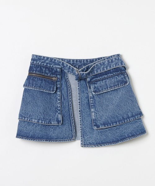 BAYFLOW（ベイフロー）の「【EF(エフ)】デニムベルトスカート（WOMEN）（デニムスカート・レディース・グレー/インディゴブルー・FREE）」の19枚目の写真