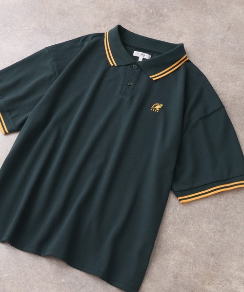 KANGOL（カンゴール）の「【KANGOL/カンゴール】別注 ワンポイント刺繍 半袖 ポロシャツ（ポロシャツ・メンズ・ホワイト/ネイビー/ブラック系1/ブラウン/ブラック系2/チャコールグレー/ワインレッド/グリーン・XL/L/M/S）」の6枚目の写真