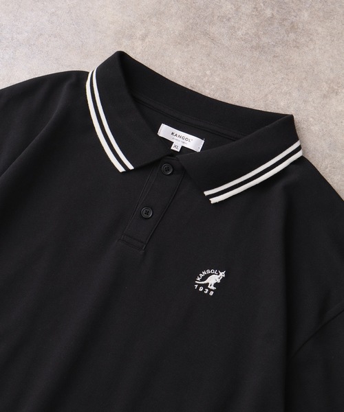 KANGOL（カンゴール）の「【KANGOL/カンゴール】別注 ワンポイント刺繍 半袖 ポロシャツ（ポロシャツ・メンズ・ホワイト/ネイビー/ブラック系1/ブラウン/ブラック系2/チャコールグレー/ワインレッド/グリーン・XL/L/M/S）」の11枚目の写真