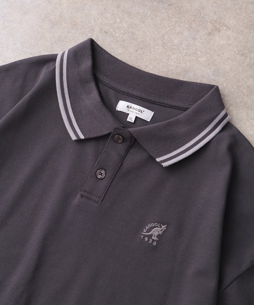 KANGOL（カンゴール）の「【KANGOL/カンゴール】別注 ワンポイント刺繍 半袖 ポロシャツ（ポロシャツ・メンズ・ホワイト/ネイビー/ブラック系1/ブラウン/ブラック系2/チャコールグレー/ワインレッド/グリーン・XL/L/M/S）」の12枚目の写真