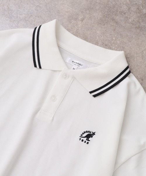 KANGOL（カンゴール）の「【KANGOL/カンゴール】別注 ワンポイント刺繍 半袖 ポロシャツ（ポロシャツ・メンズ・ホワイト/ネイビー/ブラック系1/ブラウン/ブラック系2/チャコールグレー/ワインレッド/グリーン・XL/L/M/S）」の9枚目の写真