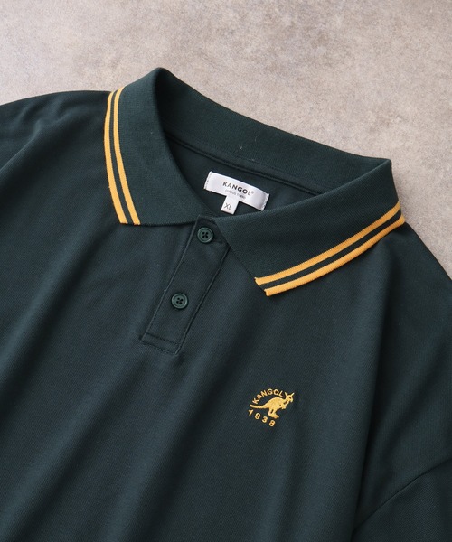 KANGOL（カンゴール）の「【KANGOL/カンゴール】別注 ワンポイント刺繍 半袖 ポロシャツ（ポロシャツ・メンズ・ホワイト/ネイビー/ブラック系1/ブラウン/ブラック系2/チャコールグレー/ワインレッド/グリーン・XL/L/M/S）」の14枚目の写真