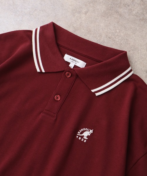 KANGOL（カンゴール）の「【KANGOL/カンゴール】別注 ワンポイント刺繍 半袖 ポロシャツ（ポロシャツ・メンズ・ホワイト/ネイビー/ブラック系1/ブラウン/ブラック系2/チャコールグレー/ワインレッド/グリーン・XL/L/M/S）」の16枚目の写真