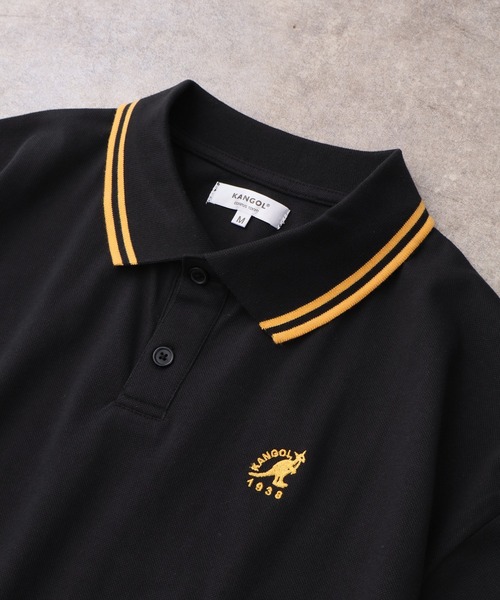KANGOL（カンゴール）の「【KANGOL/カンゴール】別注 ワンポイント刺繍 半袖 ポロシャツ（ポロシャツ・メンズ・ホワイト/ネイビー/ブラック系1/ブラウン/ブラック系2/チャコールグレー/ワインレッド/グリーン・XL/L/M/S）」の10枚目の写真