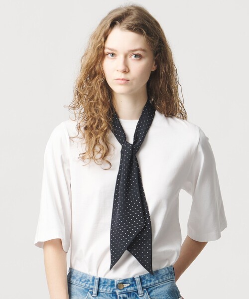 LOEFF（ロエフ）の「＜LOEFF＞スカーフ タイ UNISEX（バンダナ/スカーフ・レディース・その他1/ネイビー/ブラウン系・FREE）」の3枚目の写真