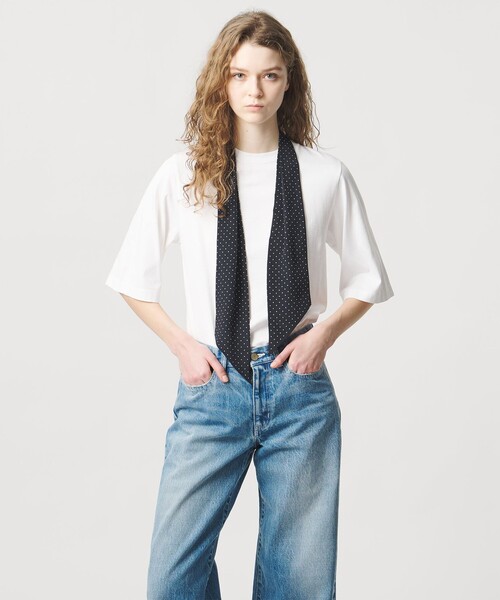 LOEFF（ロエフ）の「＜LOEFF＞スカーフ タイ UNISEX（バンダナ/スカーフ・レディース・その他1/ネイビー/ブラウン系・FREE）」の5枚目の写真