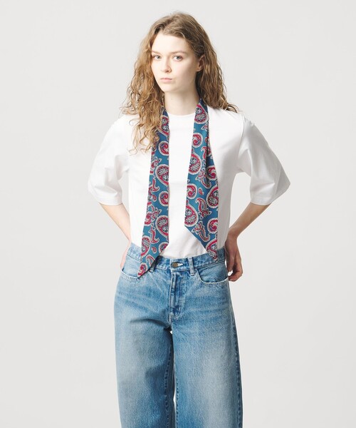 LOEFF（ロエフ）の「＜LOEFF＞スカーフ タイ UNISEX（バンダナ/スカーフ・レディース・その他1/ネイビー/ブラウン系・FREE）」の6枚目の写真