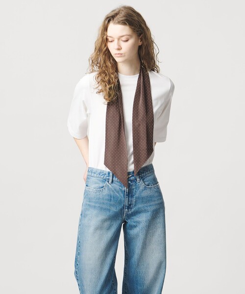 LOEFF（ロエフ）の「＜LOEFF＞スカーフ タイ UNISEX（バンダナ/スカーフ・レディース・その他1/ネイビー/ブラウン系・FREE）」の8枚目の写真