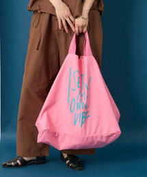 藤本美貴 × FREAK'S STORE/フリークスストア メッセージ ロゴ ビッグ トートバッグ