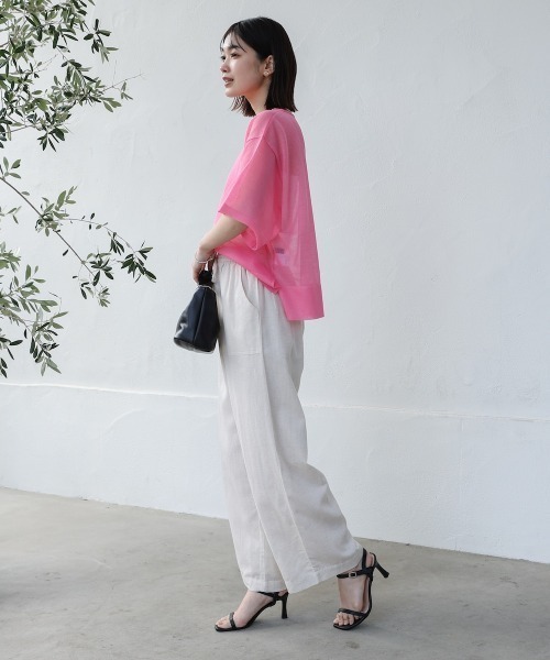 Bou Jeloud（ブージュルード）の「麻混ストレートパンツ（その他パンツ・レディース・チャコールグレー・MEDIUM）」の6枚目の写真