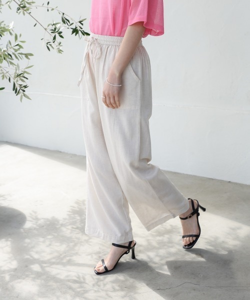 Bou Jeloud（ブージュルード）の「麻混ストレートパンツ（その他パンツ・レディース・チャコールグレー・MEDIUM）」の10枚目の写真