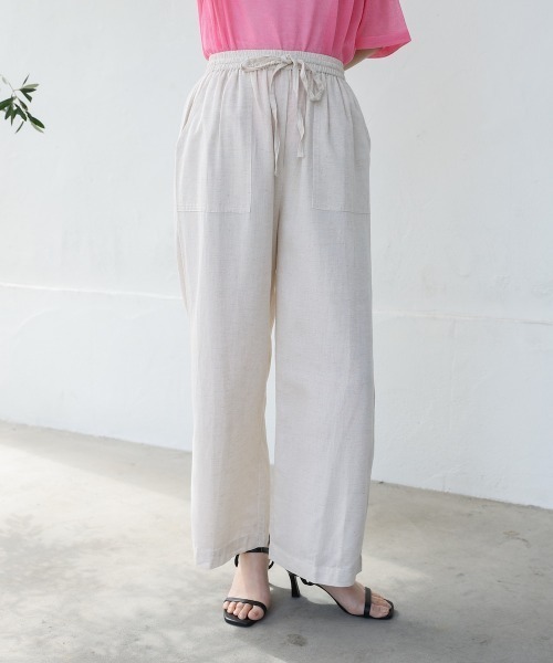 Bou Jeloud（ブージュルード）の「麻混ストレートパンツ（その他パンツ・レディース・チャコールグレー・MEDIUM）」の11枚目の写真