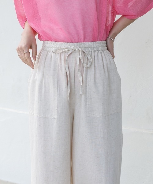 Bou Jeloud（ブージュルード）の「麻混ストレートパンツ（その他パンツ・レディース・チャコールグレー・MEDIUM）」の12枚目の写真