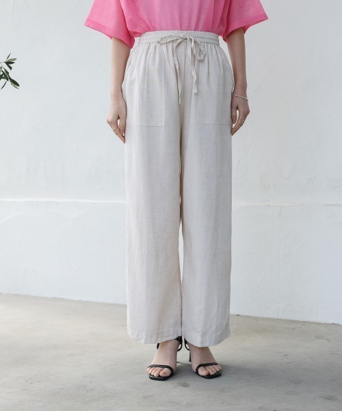 Bou Jeloud（ブージュルード）の「麻混ストレートパンツ（その他パンツ・レディース・チャコールグレー・MEDIUM）」の13枚目の写真