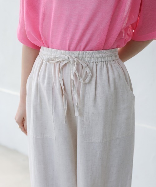 Bou Jeloud（ブージュルード）の「麻混ストレートパンツ（その他パンツ・レディース・チャコールグレー・MEDIUM）」の14枚目の写真
