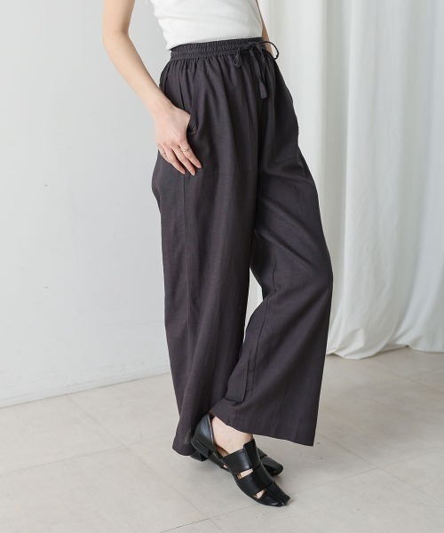 Bou Jeloud（ブージュルード）の「麻混ストレートパンツ（その他パンツ・レディース・チャコールグレー・MEDIUM）」の19枚目の写真