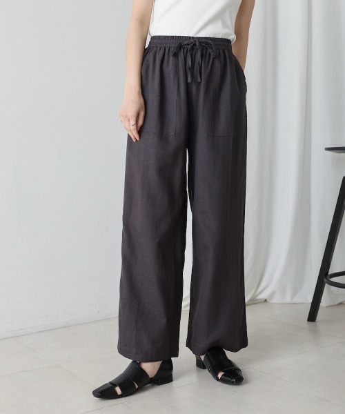 Bou Jeloud（ブージュルード）の「麻混ストレートパンツ（その他パンツ・レディース・チャコールグレー・MEDIUM）」の21枚目の写真