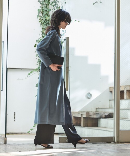 qualite（カリテ）の「【接触冷感】ドライジャージーワンピース　春服　夏服　2WAY（ワンピース・レディース・カーキ/グレイッシュブルー・フリー）」の7枚目の写真