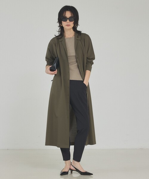 qualite（カリテ）の「【接触冷感】ドライジャージーワンピース　春服　夏服　2WAY（ワンピース・レディース・カーキ/グレイッシュブルー・フリー）」の15枚目の写真
