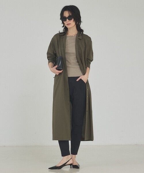 qualite（カリテ）の「【接触冷感】ドライジャージーワンピース　春服　夏服　2WAY（ワンピース・レディース・カーキ/グレイッシュブルー・フリー）」の17枚目の写真
