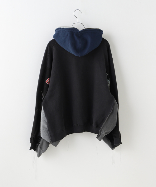 DISCOVERED(ディスカバード)の「DISCOVERED / ディスカバード Band Tee Dolman Zip Hoodie(パーカー・メンズ・ブラック・FREE)」の2枚目の写真