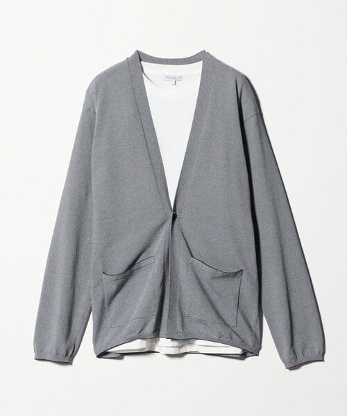 A DAY IN THE LIFE UNITED ARROWS(アデイインザライフユナイテッドアローズ)の「ハイツイスト 1ボタン カーディガン+Tシャツ-セットアイテム・ウォッシャブル・UVカット-<A DAY IN THE LIFE>(カーディガン/ボレロ・メンズ・オレンジ/その他1/ネイビー/ライトグレー・M/L/S)」の4枚目の写真