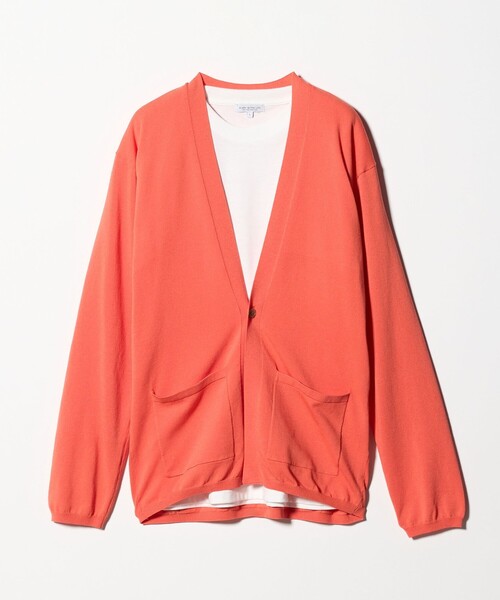 A DAY IN THE LIFE UNITED ARROWS(アデイインザライフユナイテッドアローズ)の「ハイツイスト 1ボタン カーディガン+Tシャツ-セットアイテム・ウォッシャブル・UVカット-<A DAY IN THE LIFE>(カーディガン/ボレロ・メンズ・オレンジ/その他1/ネイビー/ライトグレー・M/L/S)」の3枚目の写真