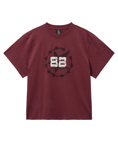 MOZMOZ(モズモズ)の「トゥエイトピグメントクロップ半袖Tシャツバーガンディ(Tシャツ/カットソー・レディース・その他・1/2/3)」の3枚目の写真