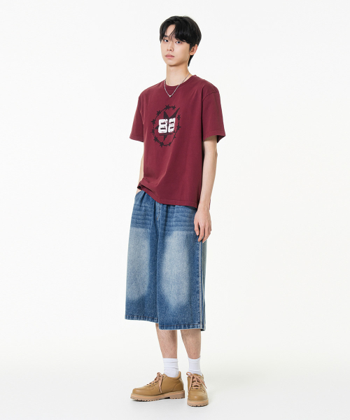 MOZMOZ(モズモズ)の「トゥエイトピグメントクロップ半袖Tシャツバーガンディ(Tシャツ/カットソー・レディース・その他・1/2/3)」の5枚目の写真