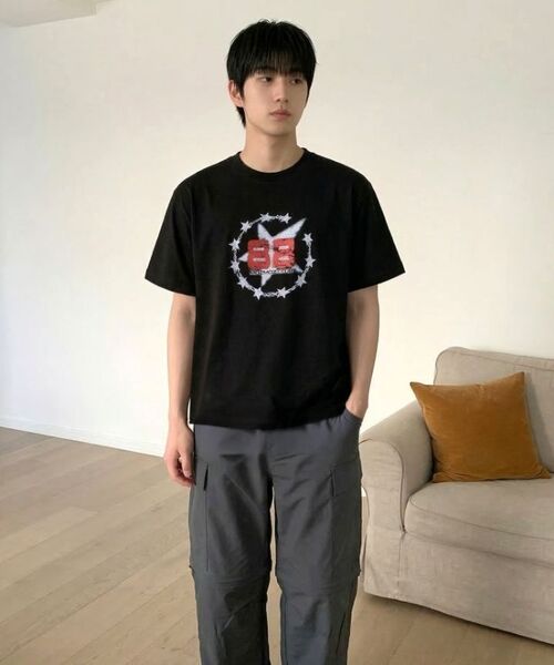 MOZMOZ(モズモズ)の「トゥエイトピグメントクロップ半袖Tシャツバーガンディ(Tシャツ/カットソー・レディース・その他・1/2/3)」の8枚目の写真