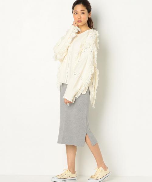 Another Edition(アナザーエディション)の「ミラノリブタイトスカート/AEMFC ミラノ RIB タイト SK◆(スカート・レディース・ライトグレー/ブラック・FREE)」の10枚目の写真