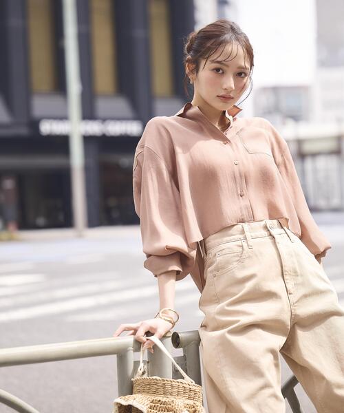PROPORTION BODY DRESSING(プロポーションボディドレッシング)の「【青島心さん着用】短丈シアーシャツ / 1216110410(シャツ/ブラウス・レディース・ブラウン/ホワイト系その他/ブルー・FREE)」の16枚目の写真