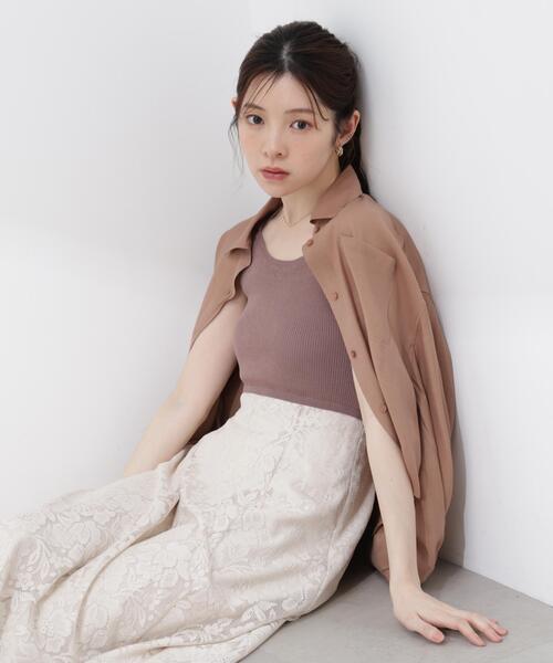 PROPORTION BODY DRESSING(プロポーションボディドレッシング)の「【青島心さん着用】短丈シアーシャツ / 1216110410(シャツ/ブラウス・レディース・ブラウン/ホワイト系その他/ブルー・FREE)」の17枚目の写真