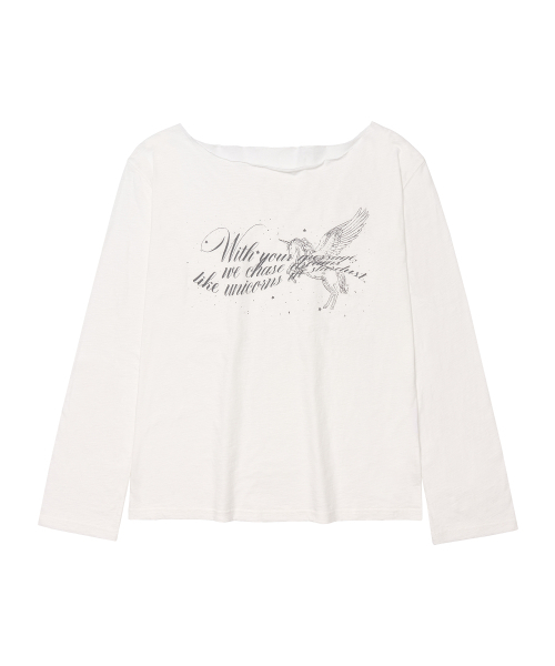 AMESWORLDWIDE(アメスワールドワイド)の「UNICORN SHEER LS TEE IVORY(Tシャツ/カットソー・レディース・その他・FREE)」の7枚目の写真