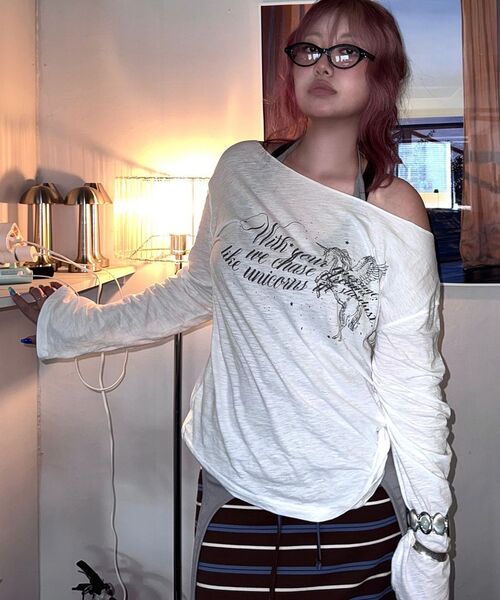 AMESWORLDWIDE(アメスワールドワイド)の「UNICORN SHEER LS TEE IVORY(Tシャツ/カットソー・レディース・その他・FREE)」の10枚目の写真