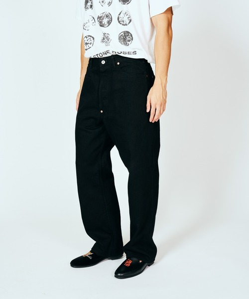 FOREMOST WWⅡ 5POCKET WIDE PANT 二戰版錐形黑色寬版牛仔褲