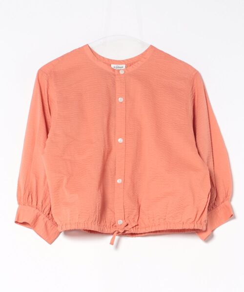 LE GLAZIK（ルグラジック）の「LE GLAZIK | シアーサッカー カラーレスシャツ WOMEN（シャツ/ブラウス・レディース・サックスブルー/ブラック/オフホワイト/オレンジ・36）」の4枚目の写真