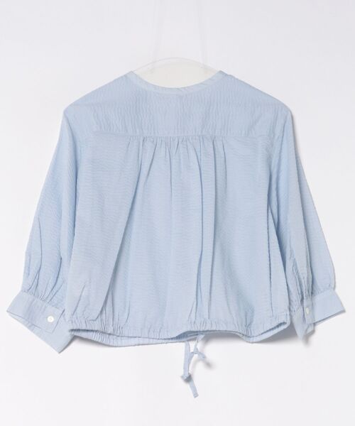 LE GLAZIK（ルグラジック）の「LE GLAZIK | シアーサッカー カラーレスシャツ WOMEN（シャツ/ブラウス・レディース・サックスブルー/ブラック/オフホワイト/オレンジ・36）」の5枚目の写真