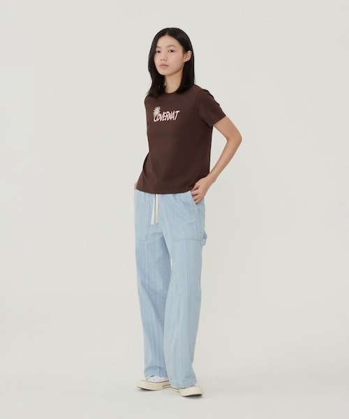 COVERNAT（カバーナット）の「WOMAN STRIPED DENIM PANTS（デニムパンツ・レディース・ライトブルー・MEDIUM/SMALL）」の3枚目の写真
