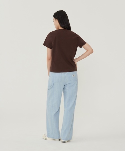 COVERNAT（カバーナット）の「WOMAN STRIPED DENIM PANTS（デニムパンツ・レディース・ライトブルー・MEDIUM/SMALL）」の4枚目の写真