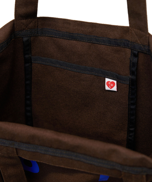 COLLAGEVACANCE(コラージュバカンス)の「Logo Alphabet Cotton Bag (Brown)(エコバッグ/サブバッグ・レディース・その他・FREE)」の3枚目の写真