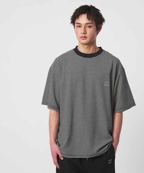 CITEN(シテン)の「<CITEN>リップルボーダーT(Tシャツ/カットソー・メンズ・ホワイト/ブラック・L/M)」の2枚目の写真