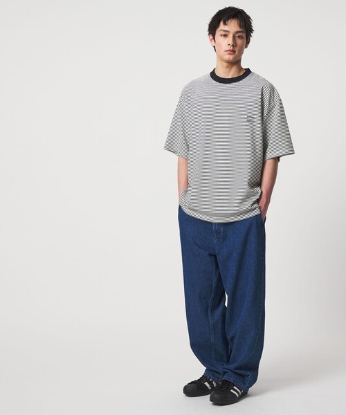 CITEN(シテン)の「<CITEN>リップルボーダーT(Tシャツ/カットソー・メンズ・ホワイト/ブラック・L/M)」の11枚目の写真